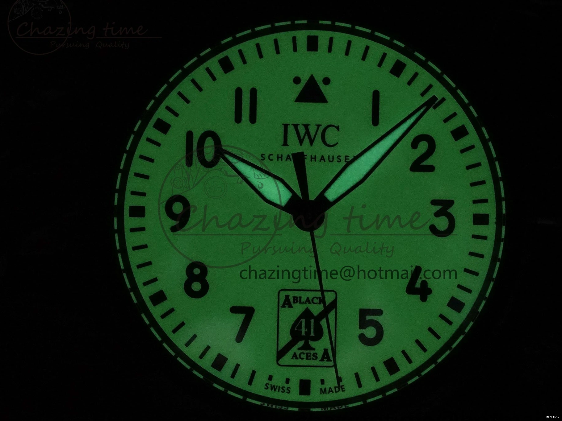 MIROTIME 0101 Pilot Black Ace BLSF 1:1 Best Edition White Lume Dial on Black Nylon Strap MIYOTA OnTrend 7021